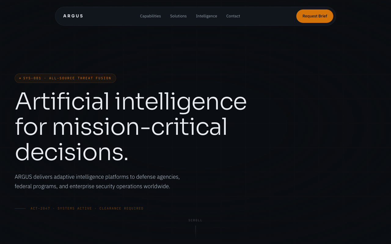 ARGUS platform website
